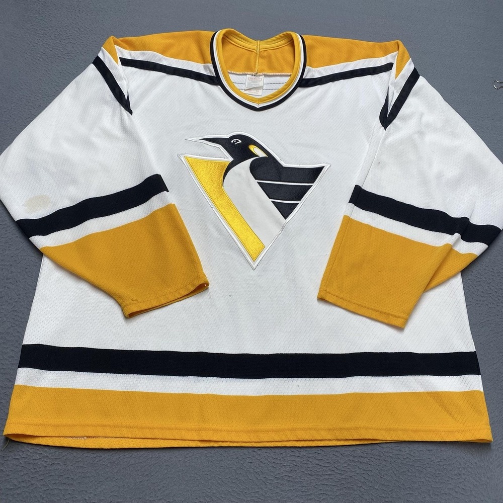 Vintage Pittsburgh Penguins Jersey Mens 2XL White NHL Hockey Maska Airknit 90s